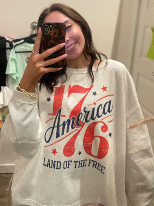 1776 LAND OF THE FREE SWEATSHIRT