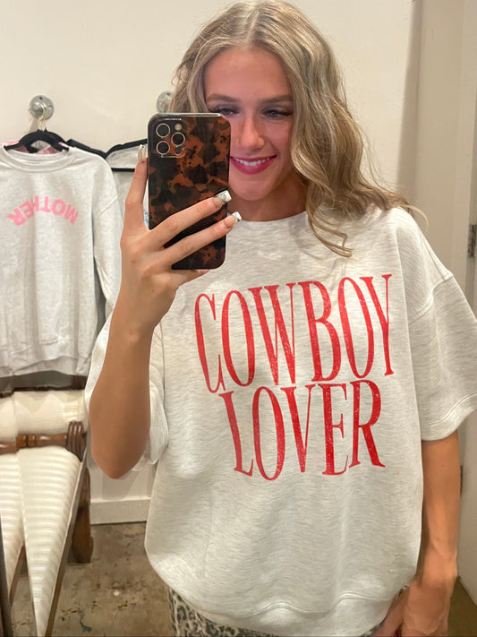 GREY COWBOY LOVER TOP