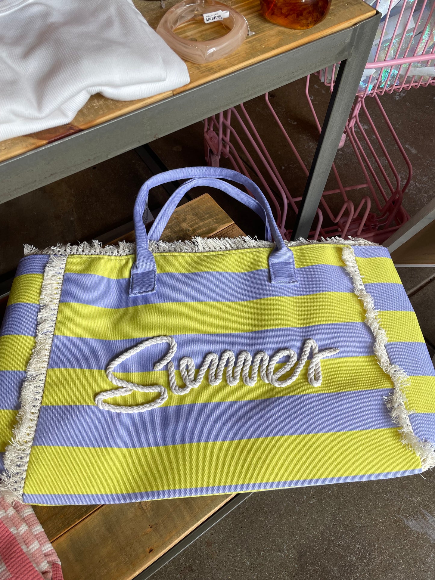STRIPED SUMMER TOTE