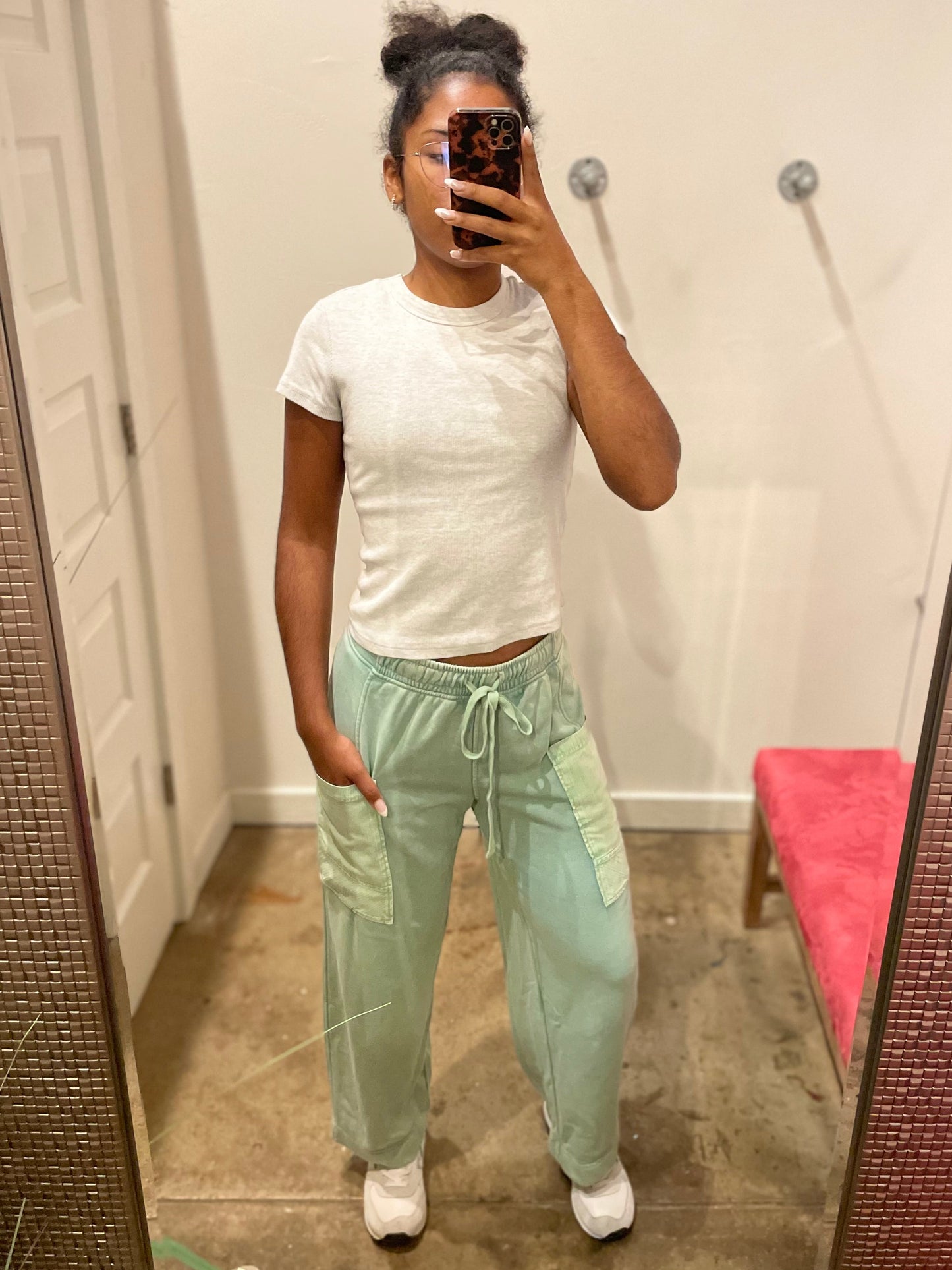 FADED SAGE TERRY SWEATPANTS
