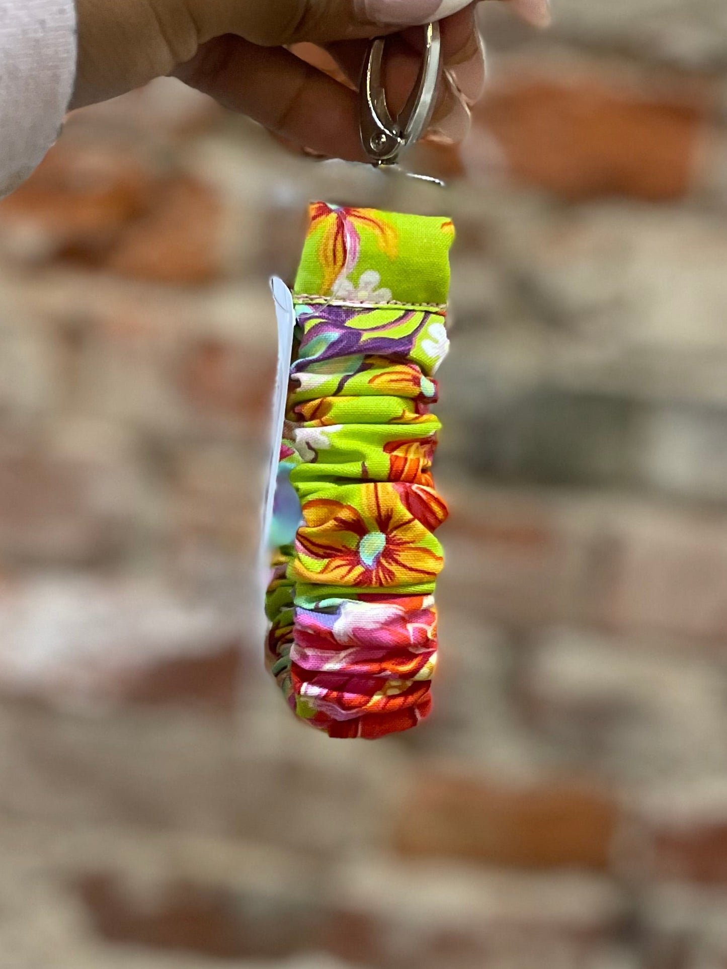 LIME FLORAL KEYFOB