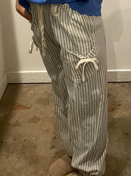 OFFWHITE & BLACK STRIPED JOGGER PANT