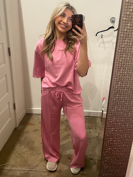 PINK FRONT SEAM COOL FEELS SET