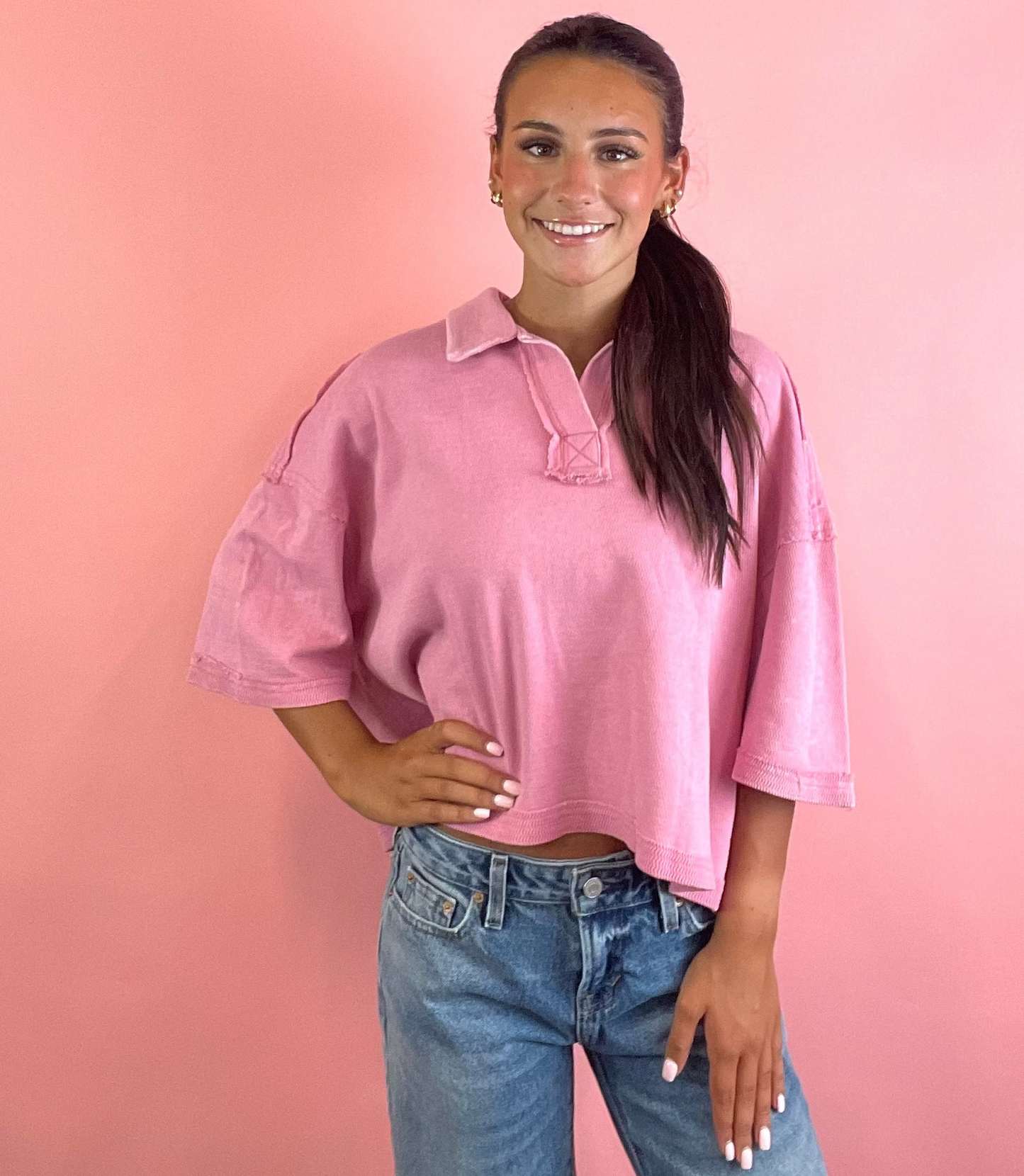 PINK WEEKEND WANDERER TOP