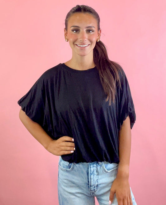BLACK BUBBLE TOP
