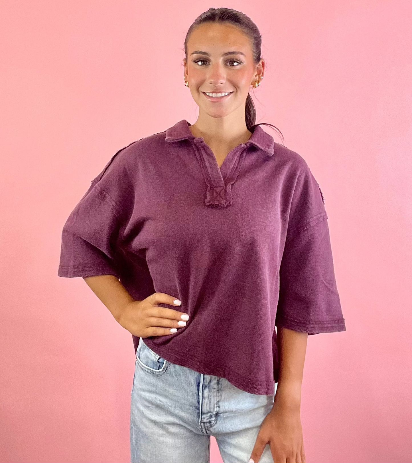 PURPLE WEEKEND WANDERER TOP