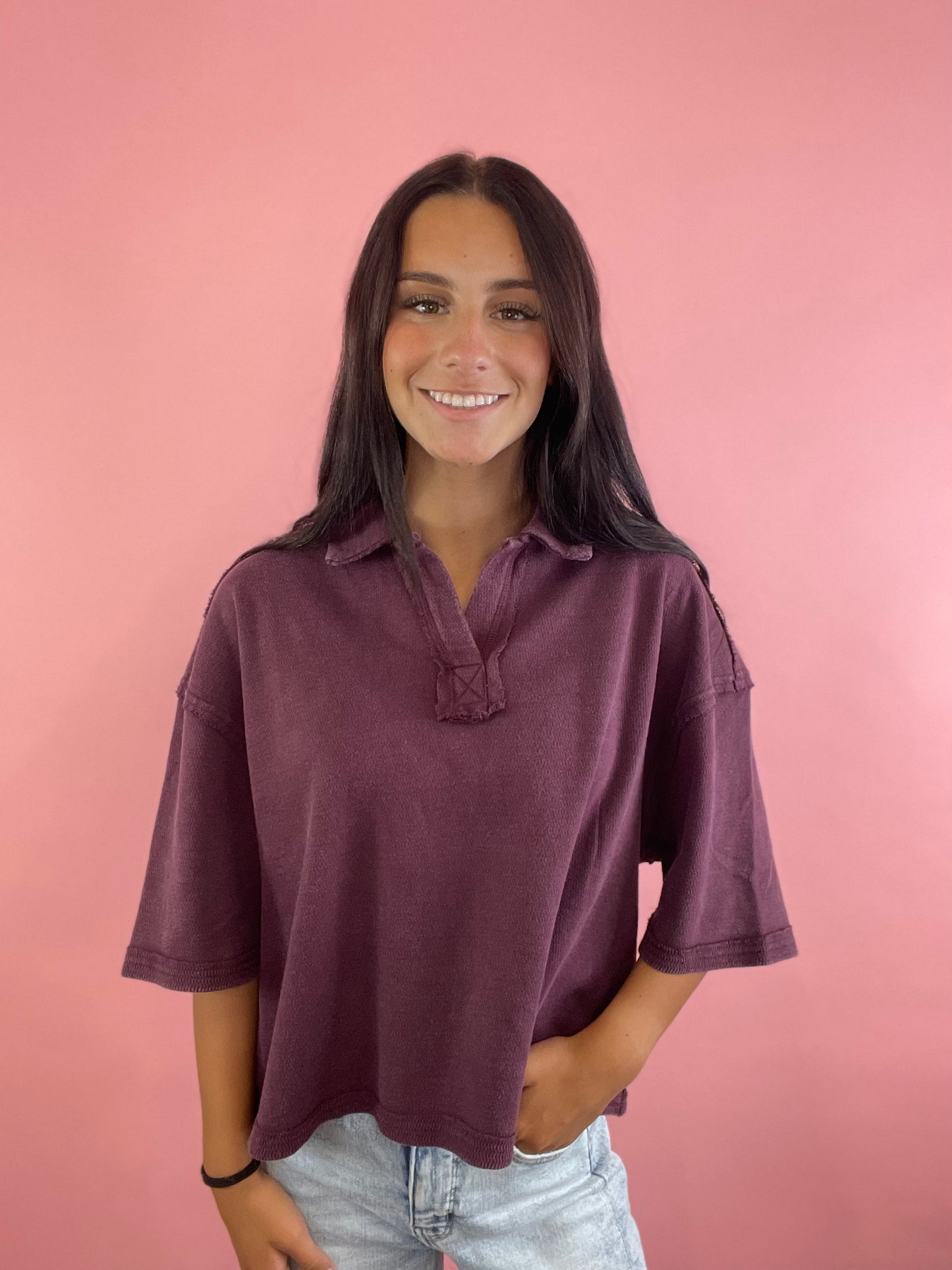 PURPLE WEEKEND WANDERER TOP