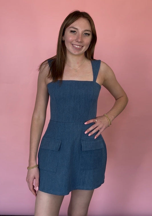 DENIM TANK DRESS