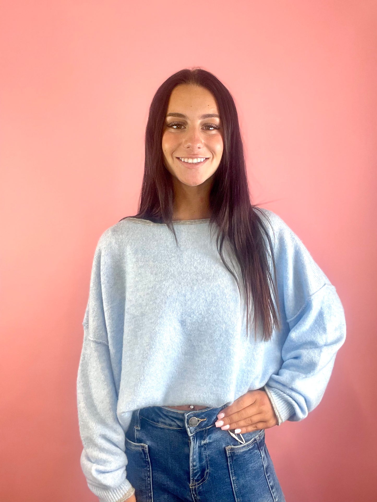 BABY BLUE SOFT SWEATER