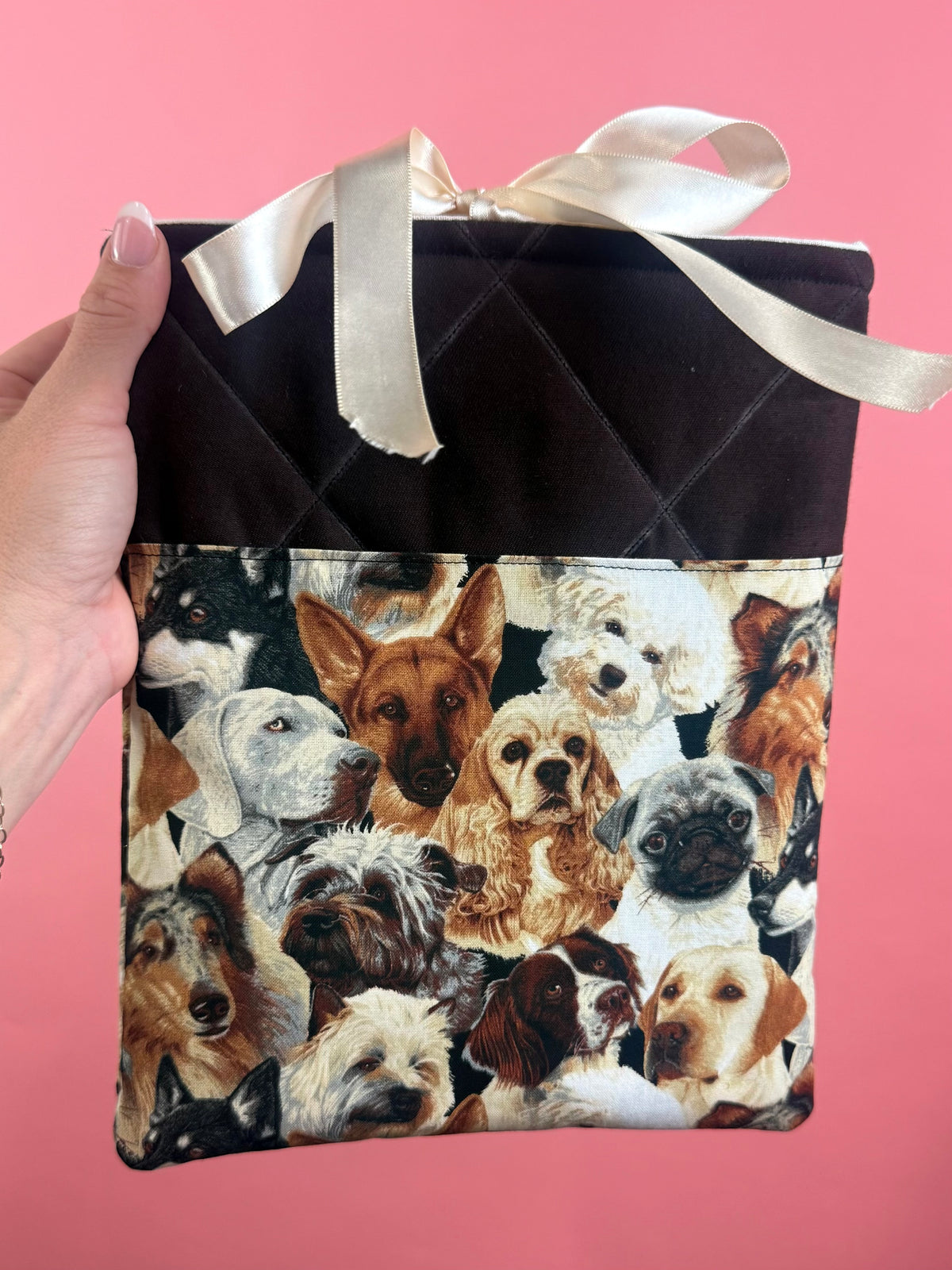 DOG PRINT BOOK SLEEVE