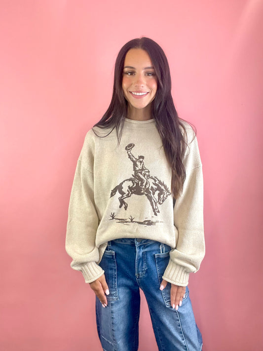 TAN WILD WEST SWEATER