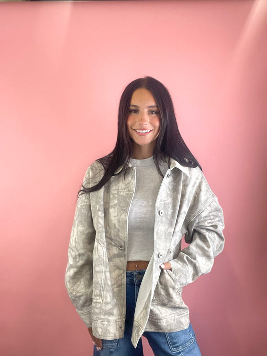 NATURAL CAMO DENIM JACKET