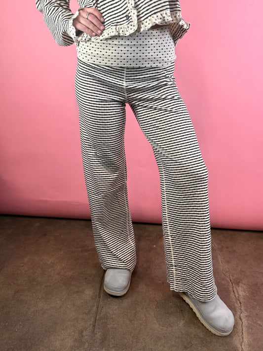 POLKADOT & STRIPED KNIT LOUNGE PANT