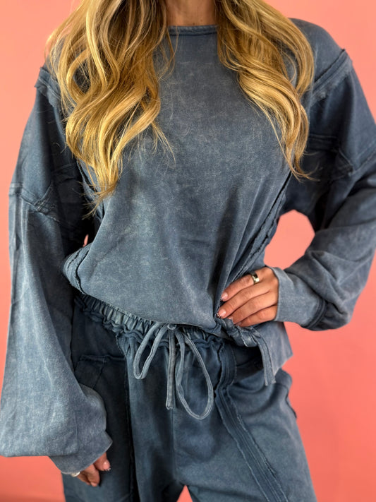 BLUE OVERSIZED SET