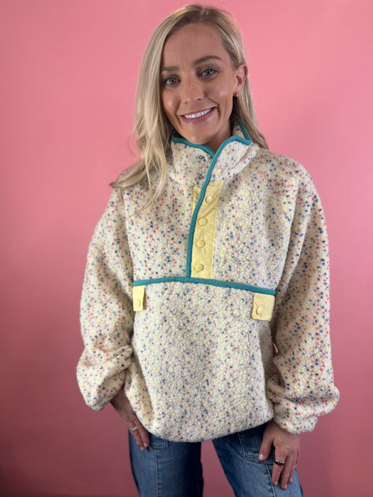 IVORY CONFETTI PULLOVER