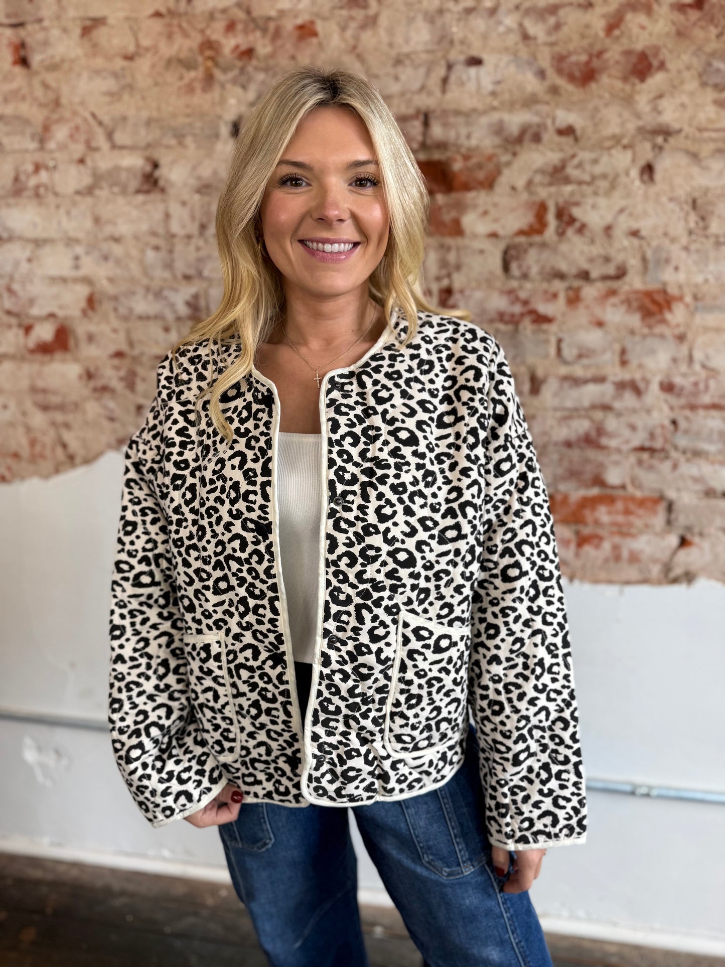 LIGHT CHEETAH QUILTED JACKET
