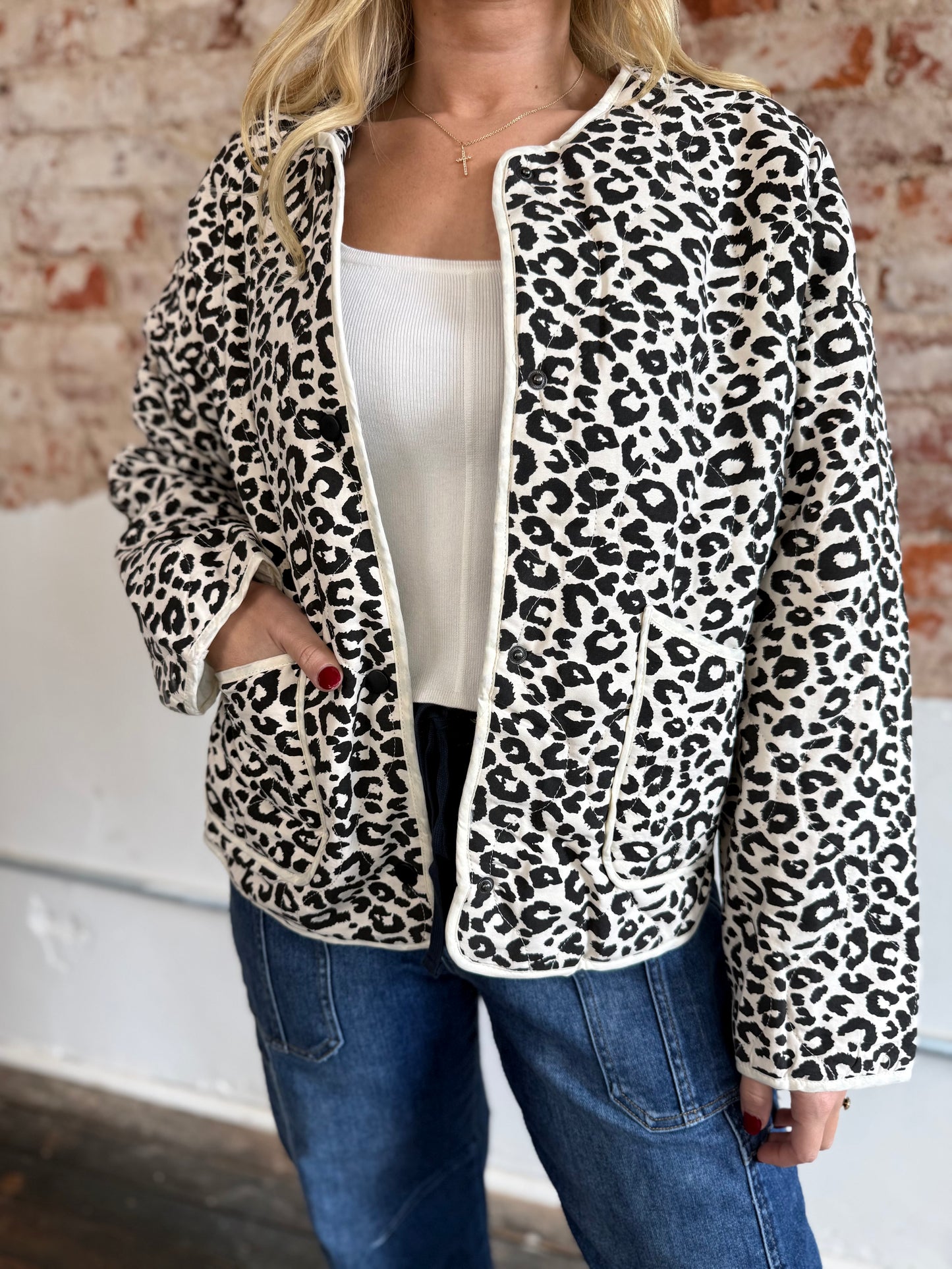 LIGHT CHEETAH QUILTED JACKET