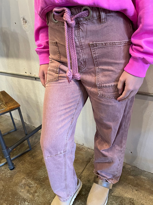 MAUVE DENIM JEANS
