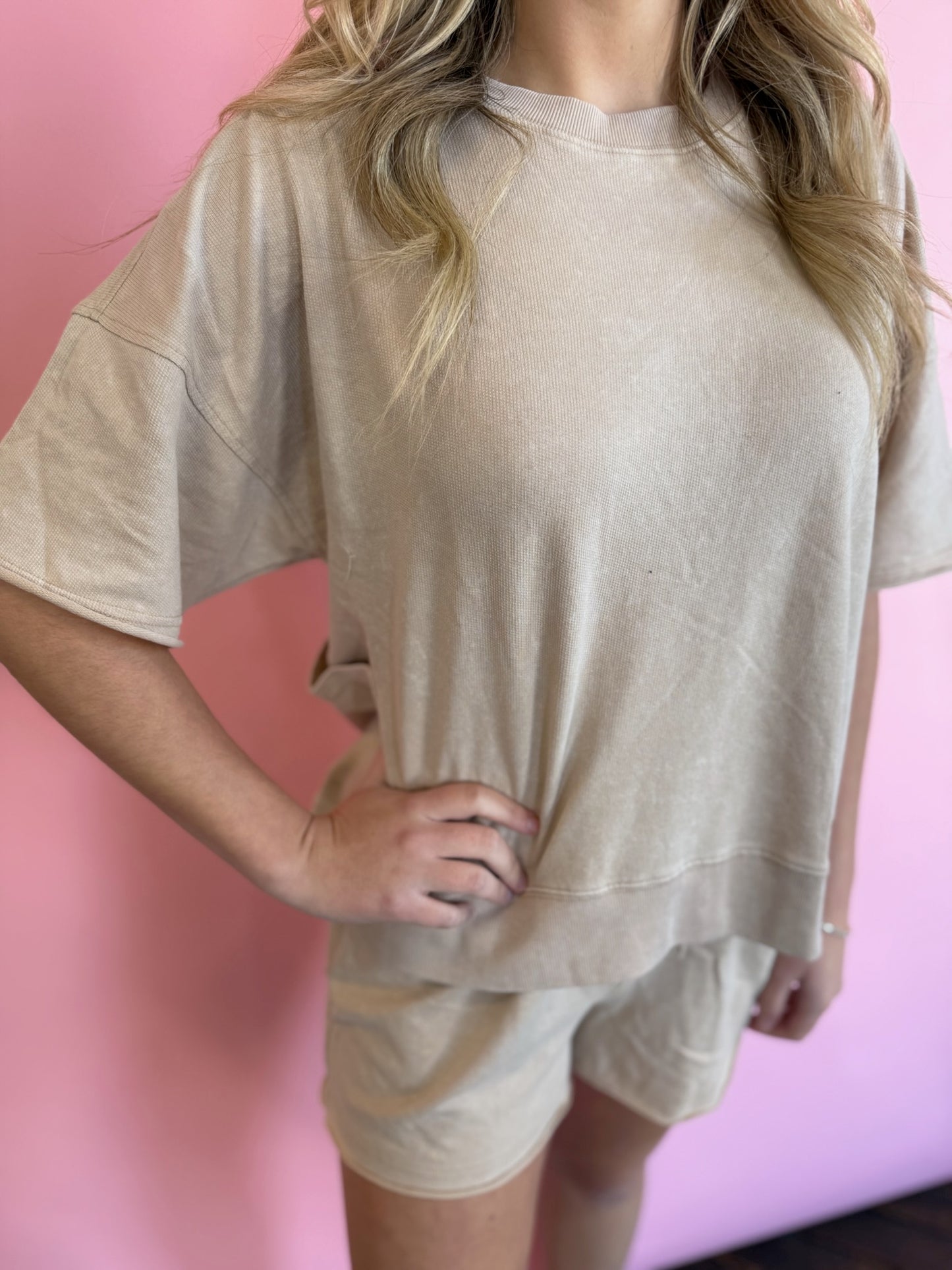 TAUPE LT WT TERRY SET