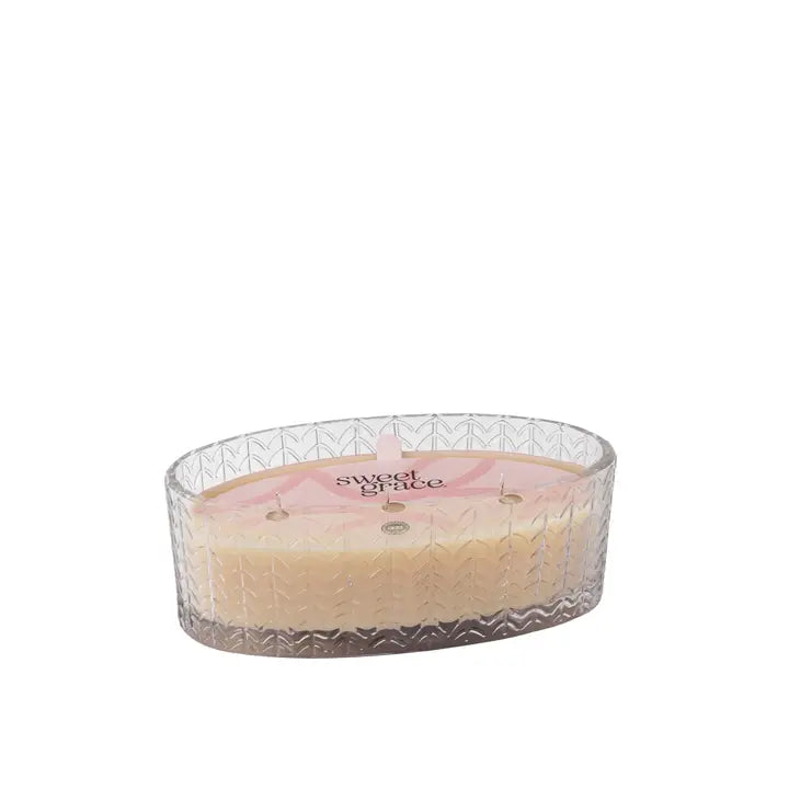 SWEET GRACE COLLECTION CANDLE CLEAR THREE WICK