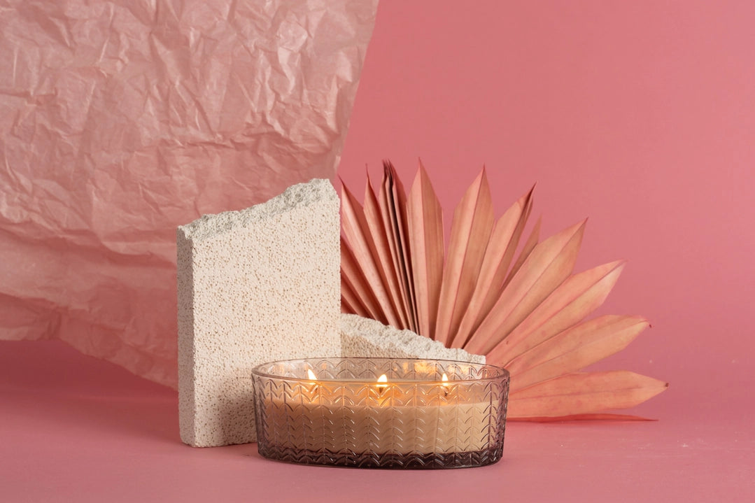 SWEET GRACE COLLECTION CANDLE CLEAR THREE WICK