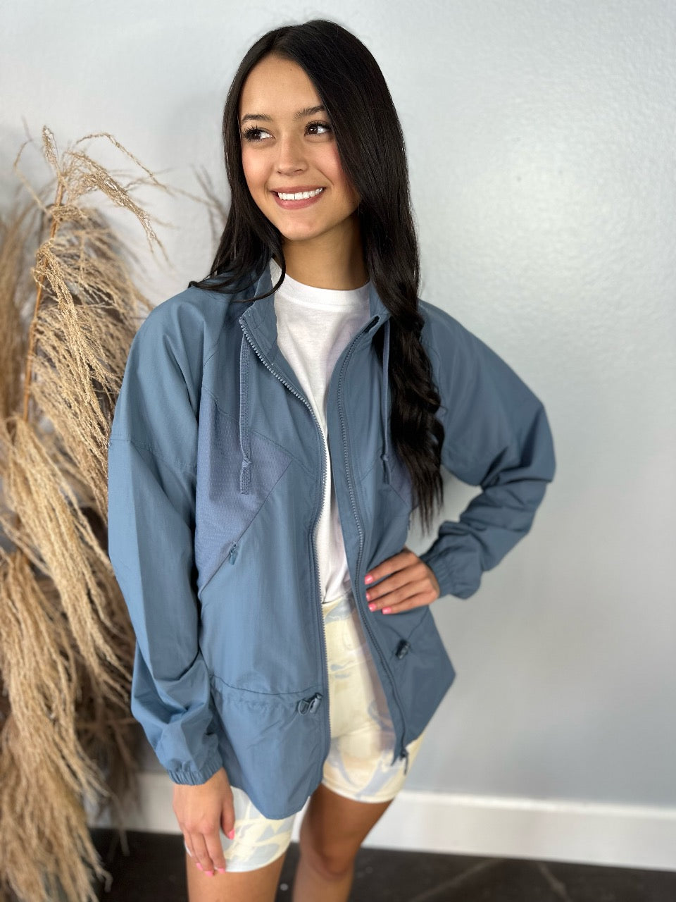 SLATE BLUE WATER RESISTANT JACKET