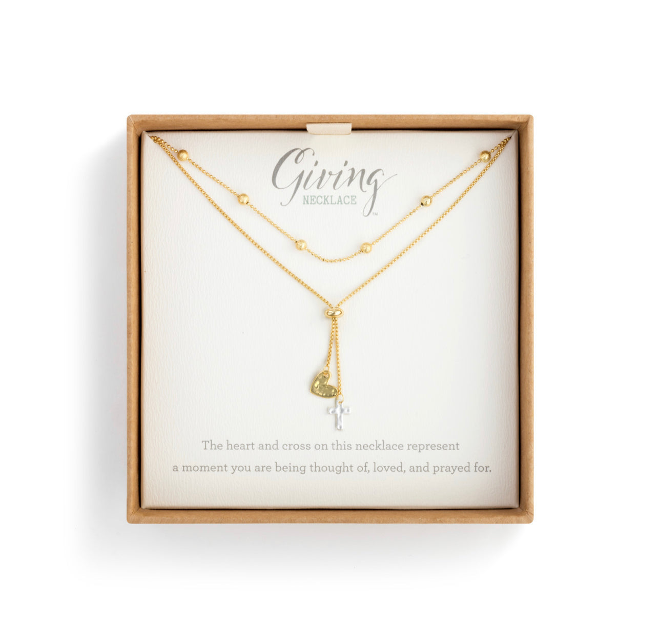 HEART AND RIBBON GIVING NECKLACE