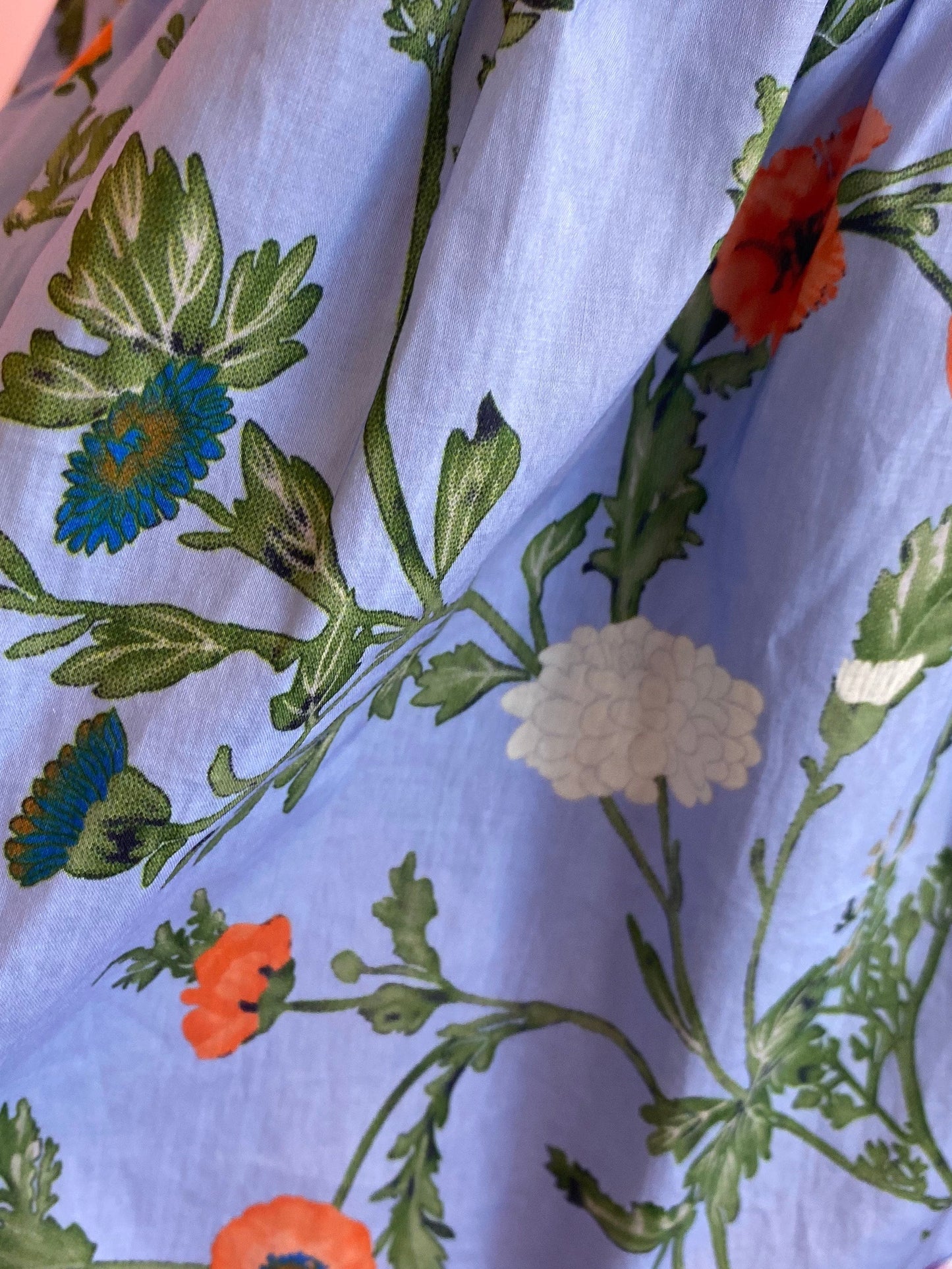 BLUE & GREEN FLORAL DRESS