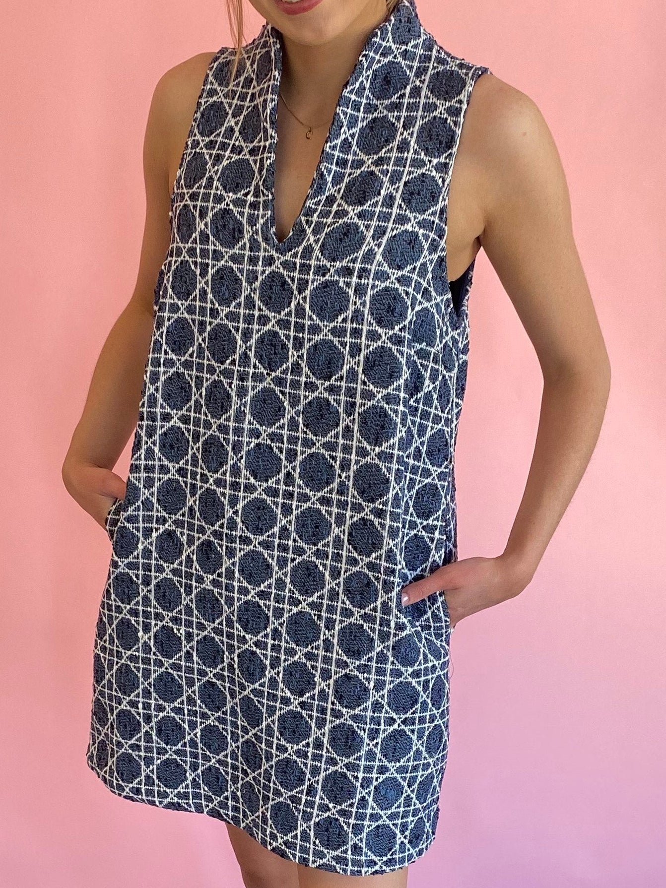 CLASSIC BLUE SLEEVELESS DRESS