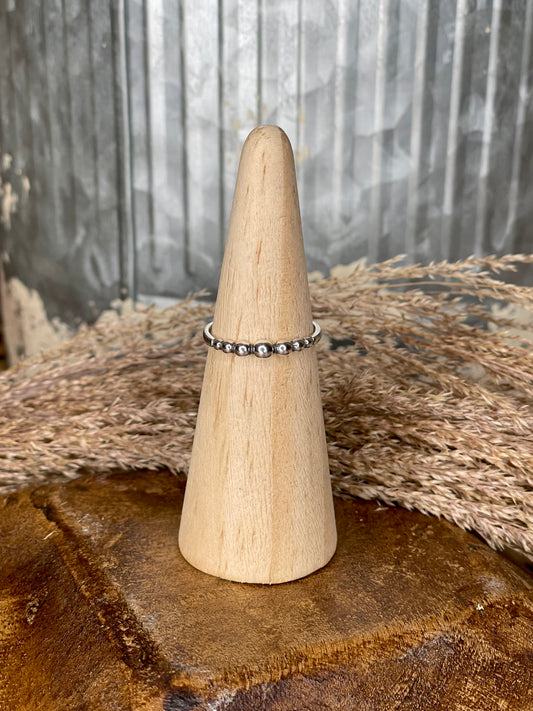 SMALL SILVER BUBBLE RING