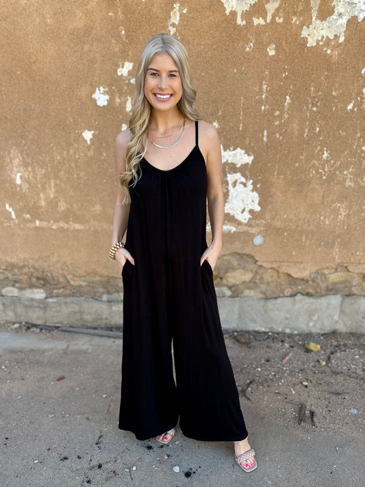 BLACK HOTSHOT JUMPSUIT