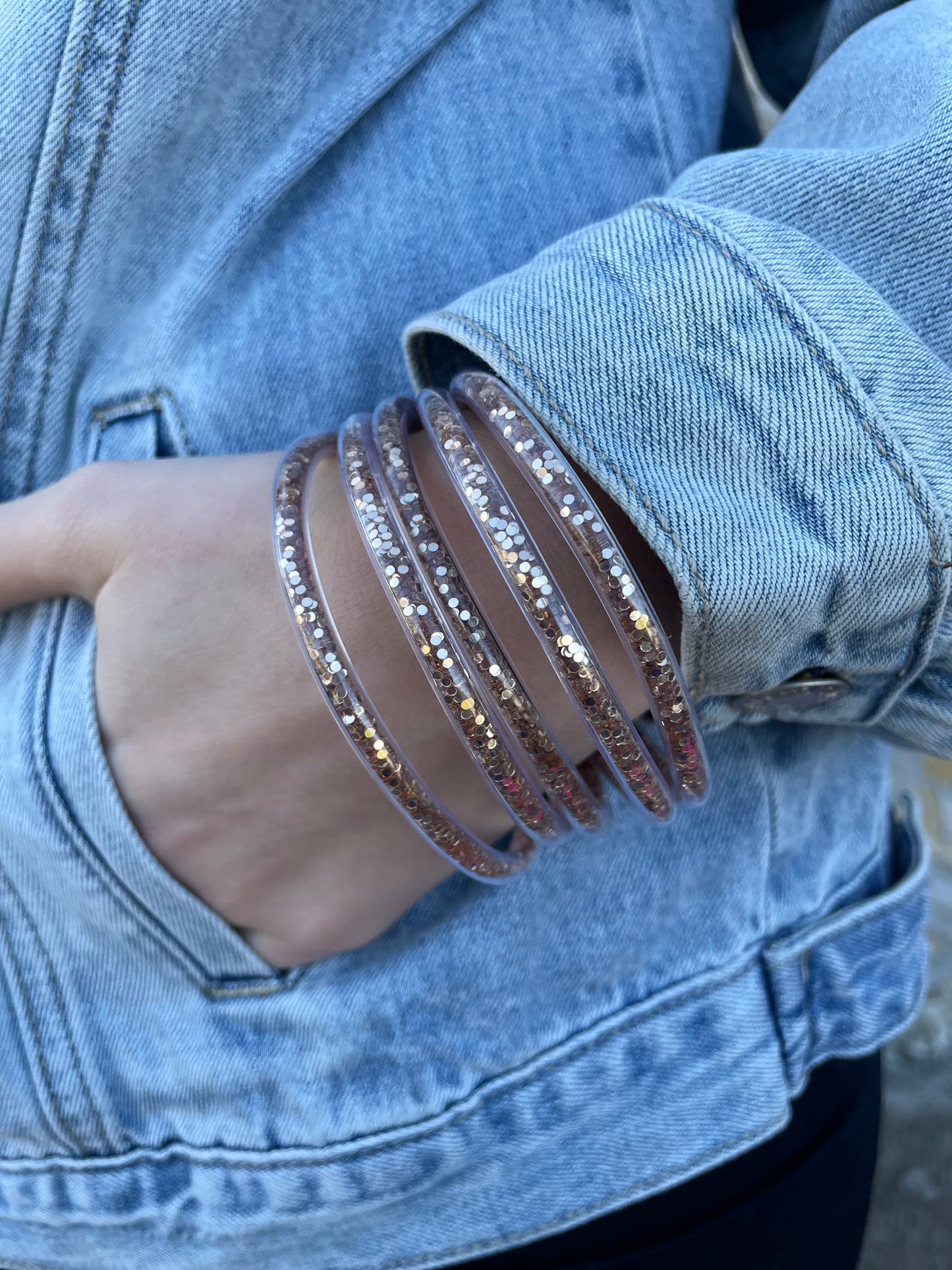 THICK GOLD SEQUIN BANGLES