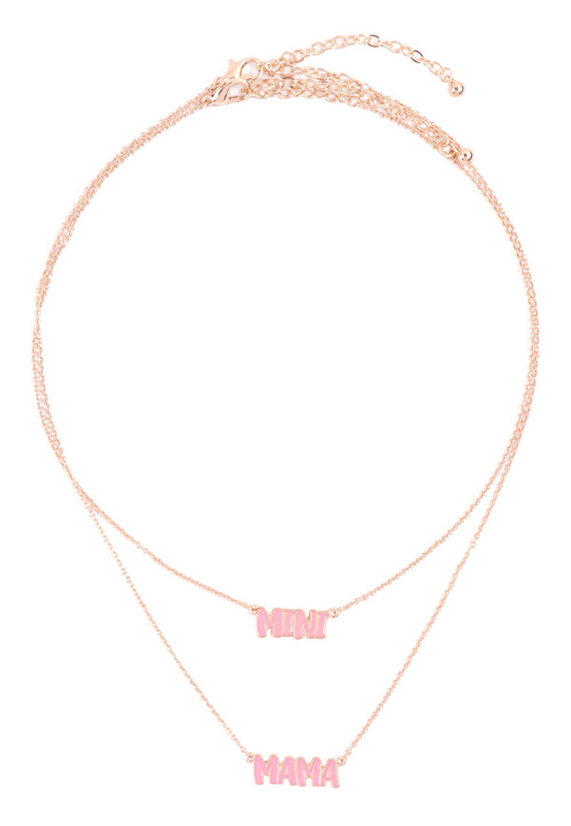 MAMA/MINI NECKLACE SET PINK