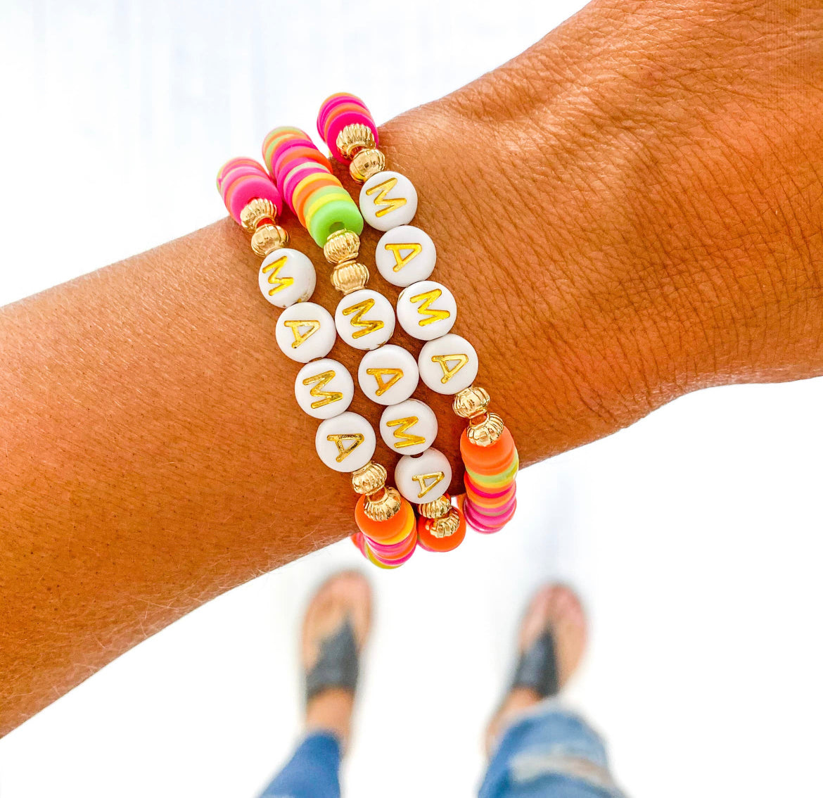 NEON MAMA BEADED BRACELET