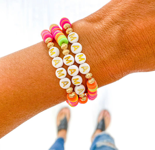 NEON MAMA BEADED BRACELET