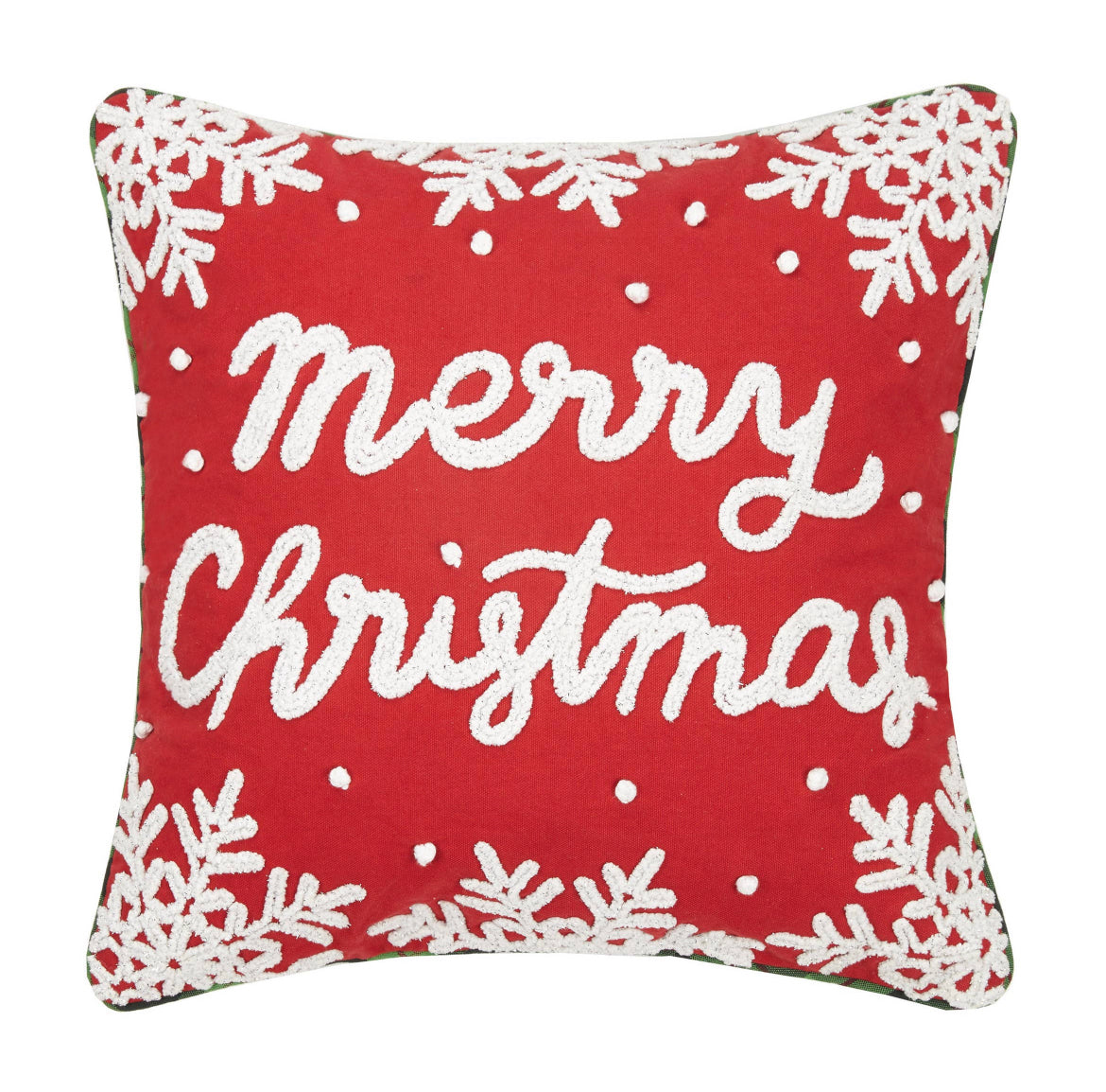 MERRY CHRISTMAS CHENILLE PILLOW