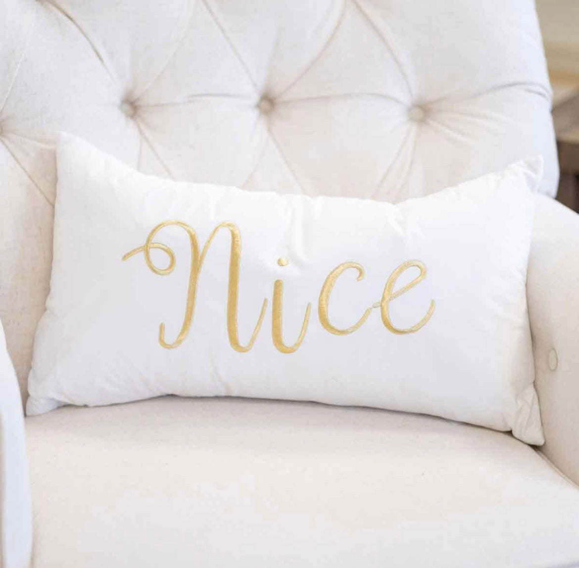 NAUGHTY OR NICE REVERSIBLE PILLOW