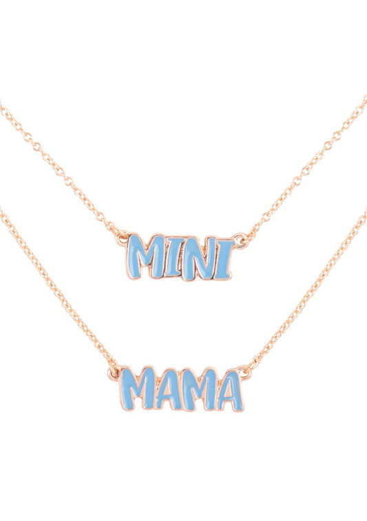 MAMA/MINI NECKLACE SET BLUE